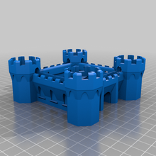 corto castello facciata fioriera piattino all'aperto giardino 3d print model - Mito3D