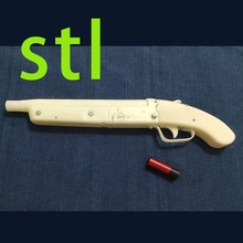 court Couper coup pistolet chinois écureuil 12ga stl 3d print model - Mito3D