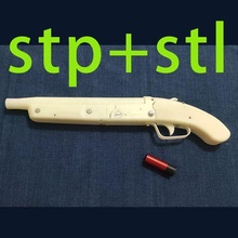 short cut shot gun chinese squirrel 12ga stp+stl 3d print model - Mito3D