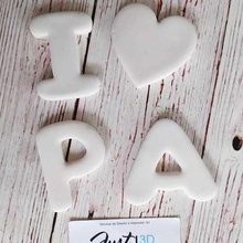 kurze Vatertag Liebe pa verschiedene glücklich Tag daddy scharf Eltern putty Porzellan kalt pasta gum Wal Ton fondant Masse cookie cutter 3d print model - Mito3D