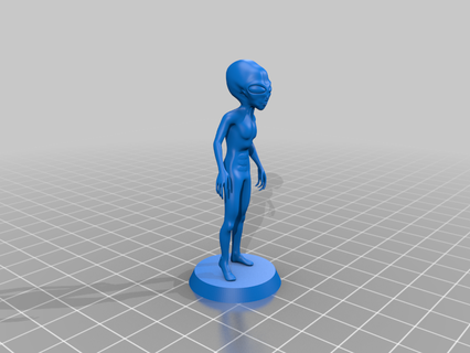 corto grigio alieno zeta creature arte immaginario leggende personaggi 3d print model - Mito3D