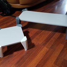 court riser jambes bureau repose pieds étagère Ikea jambe repos rayonnage étagères Accueil maison table fonction supporter 3d print model - Mito3D