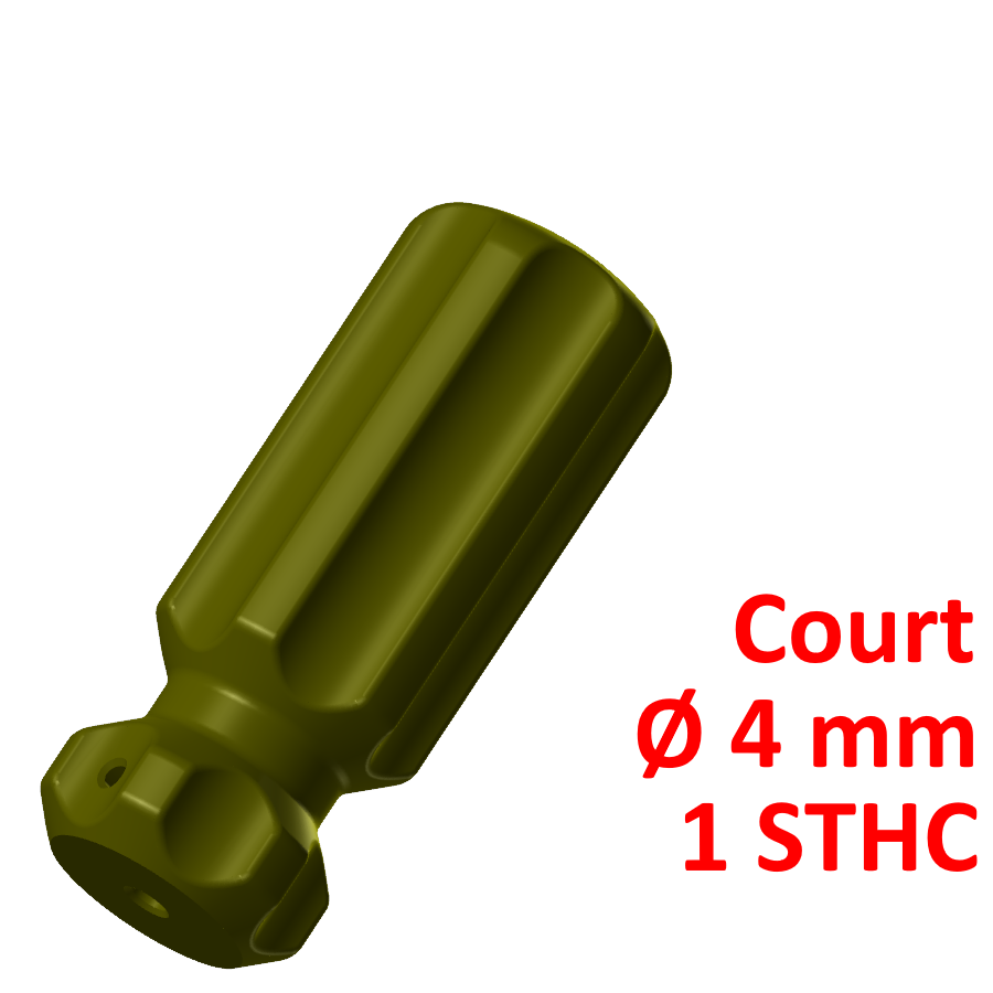 short screwdriver handle 4 1 needle screw sleeve 3D print model - Mito3D