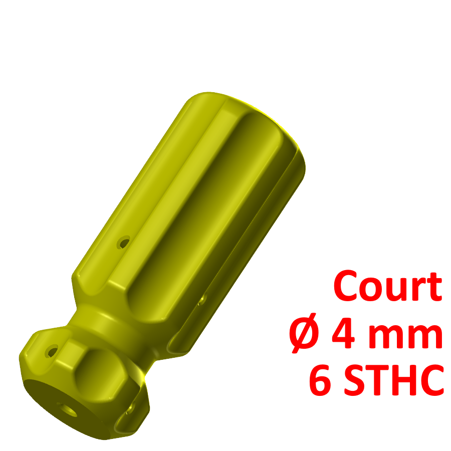 court Tournevis manipuler 4 6 vis manche 3D print model - Mito3D