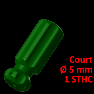 short screwdriver handle 5 1 needle screw sleeve 3d print model - Mito3D