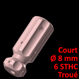 court Tournevis manipuler 8 trous 6 vis manche 3d print model - Mito3D