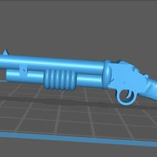 cañón corto juego la escopeta 3d print model - Mito3D