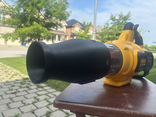 kısa güdük ağızlık ekstrüder dewalt 60v yaprak üfleyici araçlar 3d print model - Mito3D