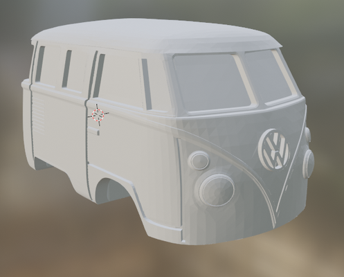 corto vw t1 ventana camioneta kombi retaco kool impresión resina 3d print model - Mito3D