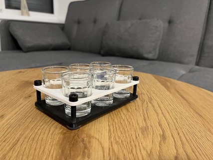 Disparo soporte 6 disparos alcohol mueble regalo divertido moderno bebida alcohólica 3d print model - Mito3D