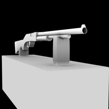 pompalı tüfek Sanat düşük poli oyuncak stl 3dmodel 3dprinting tabanca cults3d dekorasyon hediye 3d print model - Mito3D