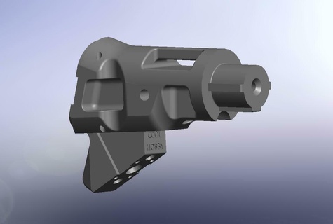 shotgun grip adaptor airsoft gel blaster aka m870 stripped trigger plate remington m4 ar 3d print model - Mito3D