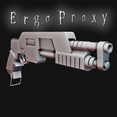 shotgun re-l mayer ergo proxy 3d print art 3dprint 3dprintable cosplay 3d print model - Mito3D