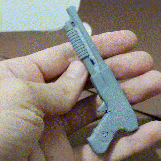 shotgun toothpick shooter keychain 3d print model - Mito3D