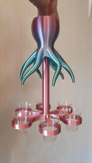 shots dispenser kraken - remix Home shot glass food_drink 3d print model - Mito3D