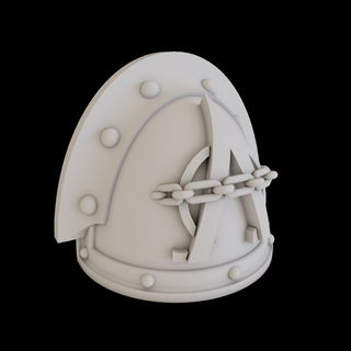 shoulder pad mkiii power armour alpha legion mk3 space marine horus heresy 3d print model - Mito3D