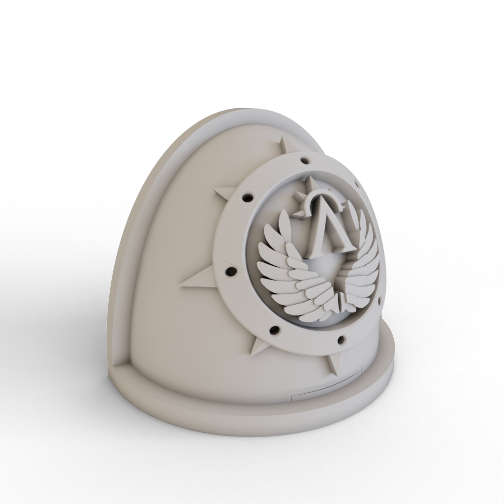épaule tampon mkiv Puissance armure sombre anges aile fer légion mk4 espace Marin horus hérésie ange 3D print model - Mito3D