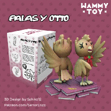 palas otón literario erizo serie Arte juguete coleccionable Conejo búho lindo cifras wammy 3d print model - Mito3D