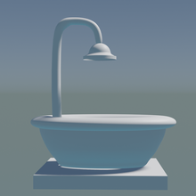 duş banyo yeniden modellemek yenileme muhafaza makyaj baş oda 3d print model - Mito3D