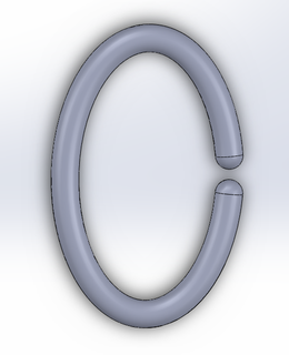 shower curtain ring loop 3d print model - Mito3D