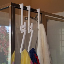 shower hook extender loop home abbymath bath hooks bathroom towel wash cloth washcloths kids mathematica practical useful organization 3d print model - Mito3D