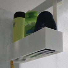 champô do chuveiro titular ferramenta A impressão 3d toque acessórios de banho com duche shampoo sem soltar 3d print model - Mito3D