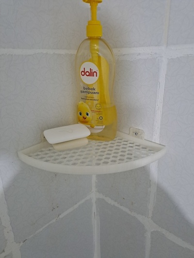 douche étagère hexagonal modèle accueil maison salle bains organisateur shampooing titulaire soutien accessoires savon 3d print model - Mito3D
