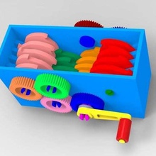parçalayıcı 4 şaft mini makine aletleri 3d print model - Mito3D