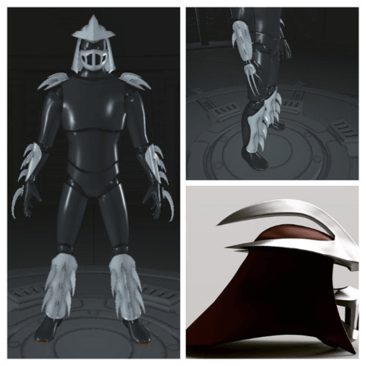 shredder 1990 tmnt costume helmet armor fashion cosplay teenage mutant ninja turtles body oroku saki 3D print model - Mito3D