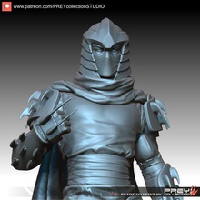 shredder posa 1 scala 1-10 art figura mutante fantazy futuristico statua la scultura miniature figurine tmnt mutazione bestia comix cartone animato marwel supereroe 3d print model - Mito3D