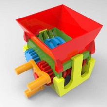 trituratore v8 ingranaggi mini hand_tools 3d print model - Mito3D
