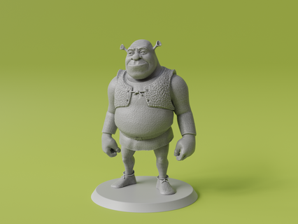 Shrek art ogre marais travaux rêve aventure magie Fée conte loin fiona âne pain d'épice homme Eddie Murphy comédie personnage figurine vert 3d print model - Mito3D