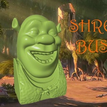 shrek büstü sanat 3d tarama çizgi film tarar kopyaları 3d print model - Mito3D