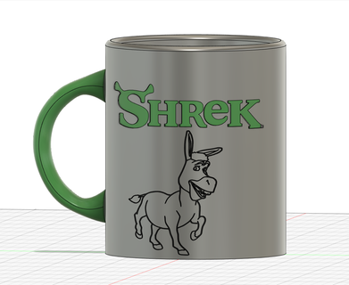Shrek Tasse 3d print model - Mito3D