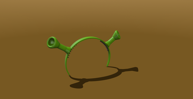 Shrek oreilles Bandeau 3d print model - Mito3D