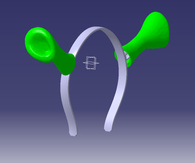 Shrek Ohren schrumpfen Stirnband Spielzeug 3d print model - Mito3D