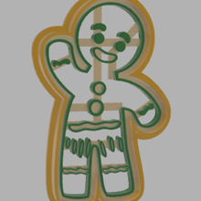 shrek gingerbread man cookie cutter cooking biscuits 3d print model - Mito3D