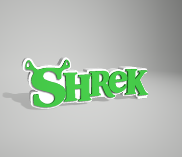 Shrek Logo einfach drucken Kuss Stiefel Katze Zeichen Anime Kunst 3d print model - Mito3D