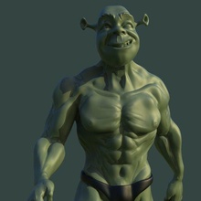 Shrek aspiré 3d print model - Mito3D