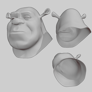 Shrek masque art 3d print model - Mito3D