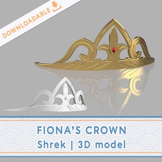 shrek Principessa Fiona corona 3d modello cosplay completo uomo gioiello 3d print model - Mito3D