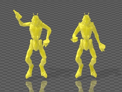 camarón extraterrestre atún docs juego miniatura mesa guerra distrito 9 ciencia ficción 3d print model - Mito3D