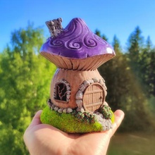 shroom hut art fairyhut mushroom house cottage fairytale garden decoration 3d print model - Mito3D
