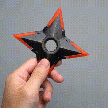 shuriken retractable blades ninja star 3d print model - Mito3D