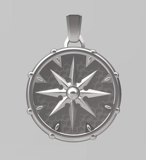 shuriken estrella colgante pendiente joya collar 3d print model - Mito3D