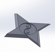 shuriken yin yang divers 3d print model - Mito3D