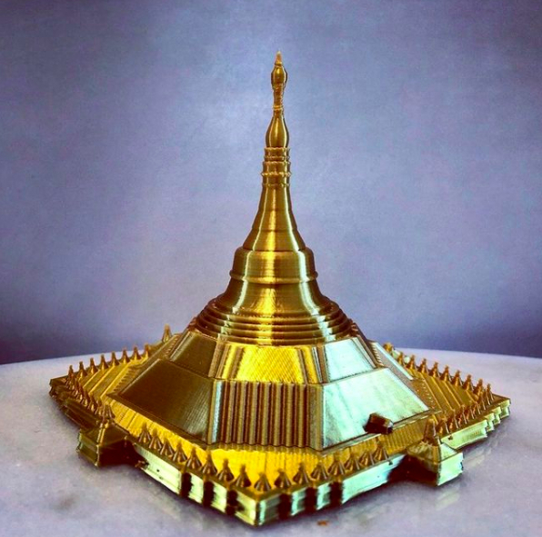shwedagon pagoda Myanmar Burma altın tapınak şakak mabet kule seyahat anıt Asya dönüm noktası Budist mini dünya miniworld3d 3D print model - Mito3D