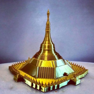 shwedagon pagoda - myanmar burma gold temple tower travel monument asia landmark buddhist asian miniworld miniworld3d 3d print model - Mito3D