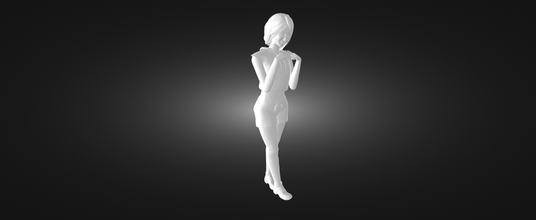 timide fille décor femme homme conception intérieur art décoration cadeau jouets maison Accueil sculpture figurine statuette buste hentai anime dessin animé 3d print model - Mito3D