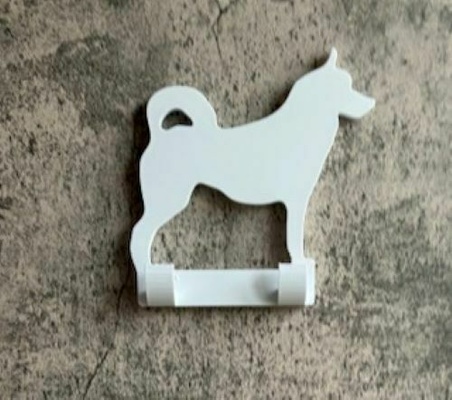 siberian husky dog lead hook stl file wall mount lovers unique 3d print model - Mito3D